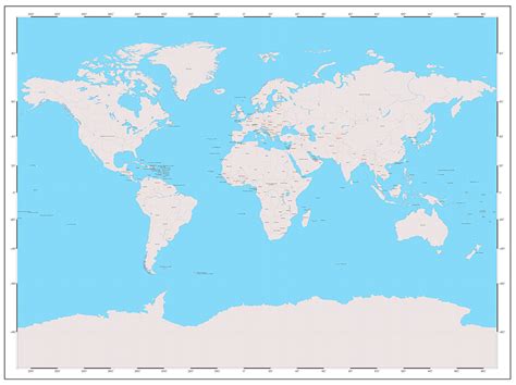 Контурная карта страны мира для печати а4