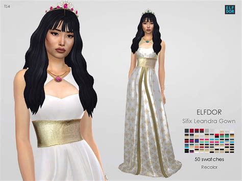 Sifix Leandra Gown Rc The Sims 4 Catalog