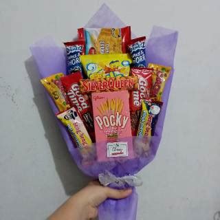 Snack bouquet / Bucket Buket Bunga Snack Makanan Coklat / Hadiah Kado