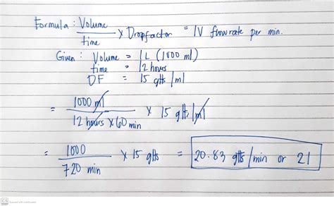 Solved Directions Calculate The Iv Flow Rate In Dropsminute Gtt