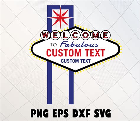 Welcome To Fabulous Svg Custom Text Svg City Sign Svg Las Etsy