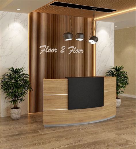 Beautiful Curved Wood Reception Desk Office Reception Table Design