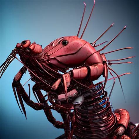 Krea A Cybernetic Engineered Cyberpunk Shrimp God Villain Studio