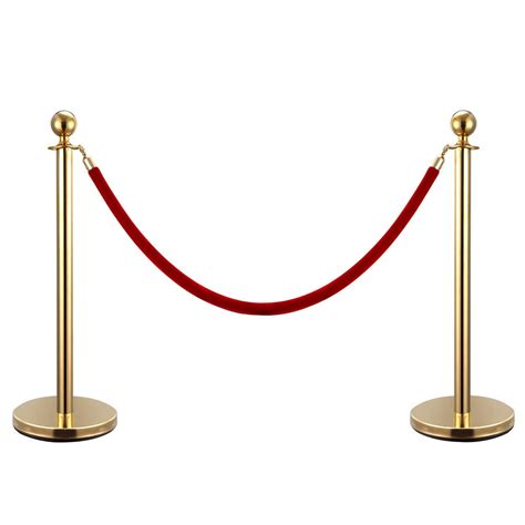 Topcobe Stanchion Rope Red Velvet Rope Crowd Control Barriers Queue