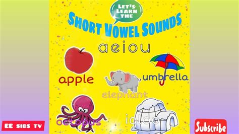 Learn The Short Vowel Sounds Aeiou English Phonics Reading Lesson