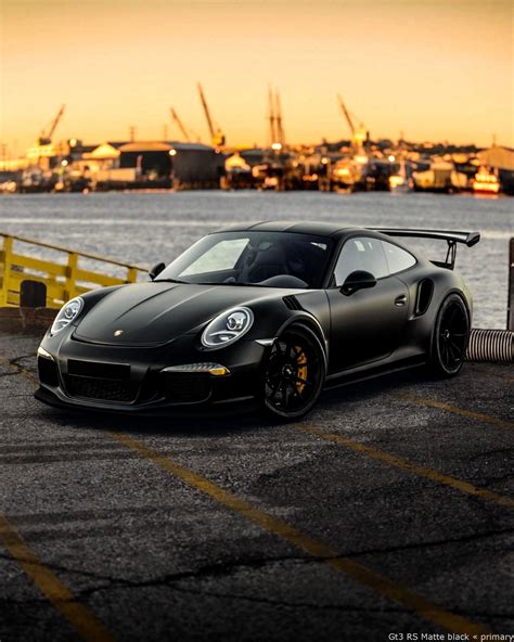 Gt3 Rs Matte Black Primary In 2020 Gt3 Rs Old Muscle Cars Black Car