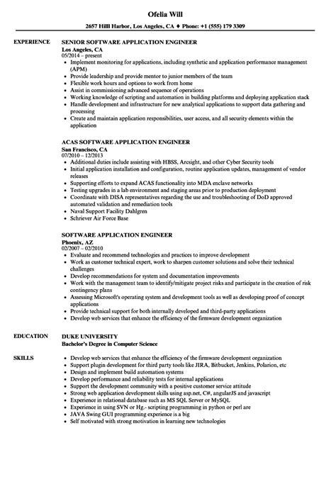 If there is no form format, then the recruiter will have to go through all the different styles of resumes and cover letters. Software Application Engineer Resume Samples | Velvet Jobs