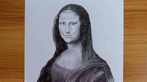 Pencil Sketch Of Mona Lisa Step By Step Drawing Video Mona Lisa