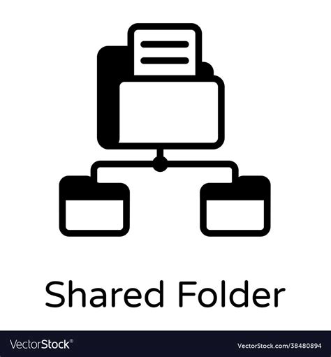 Shared Folder Royalty Free Vector Image Vectorstock