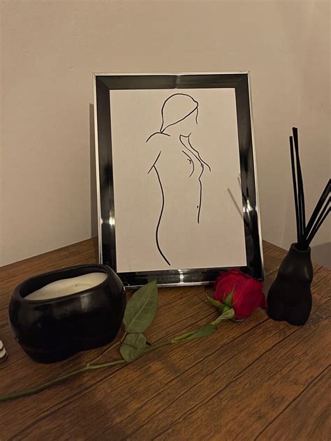 A Line Art Erotic Nude Woman Naked Sexy Etsy Australia