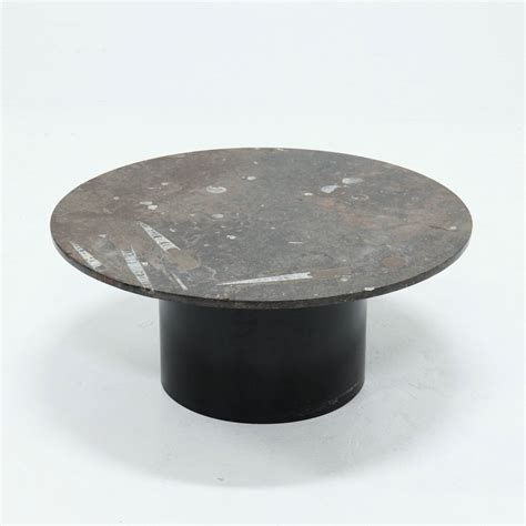 Carlyle fossil stone game table. Rare Fossil Stone Coffee Table by Metaform, 1970s | #124459