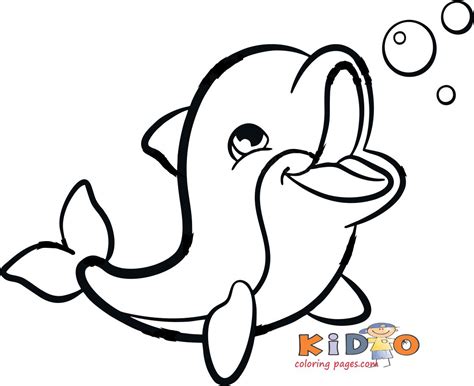 Dolphin coloring in pages for kids - Kids Coloring Pages