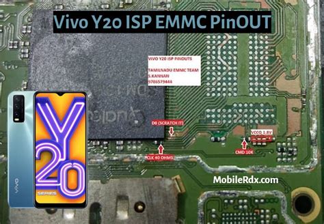 Vivo Y20 ISP EMMC PinOUT Test Point