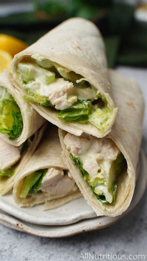 Chicken Salad Wrap High Protein Low Calorie All Nutritious