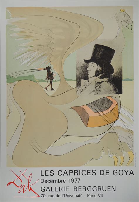 Salvador DALI Les Caprices De Goya 1977 Affiche Lithographique