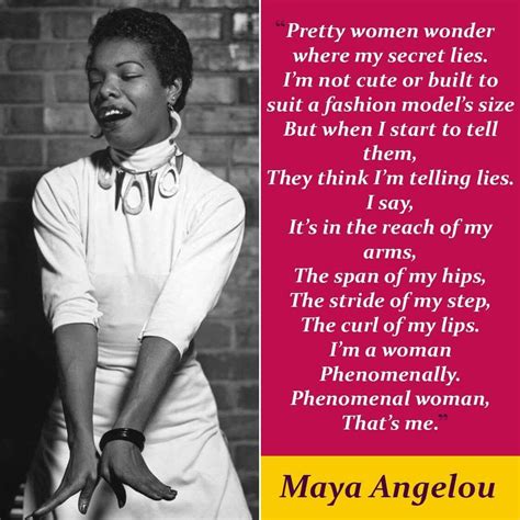 Famous Phenomenal Woman Quotes Maya Angelou References