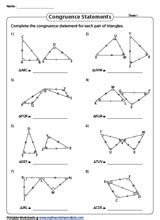 Two figures that are congruent have what are called corresponding sides and corresponding angles. Congruent Triangles | Triangle worksheet, Worksheets, Printable worksheets