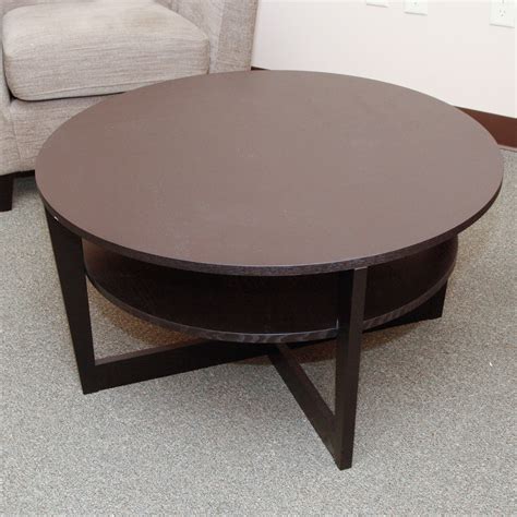 Ikea Vejmon Round Coffee Table With Shelf Ebth