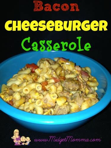 Top it off with cheese and bake for 15 minutes. Bacon Cheeseburger casserole