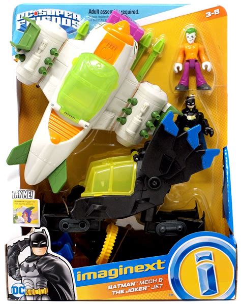 Fisher Price Dc Super Friends Imaginext Batman Mech Joker Jet Figure