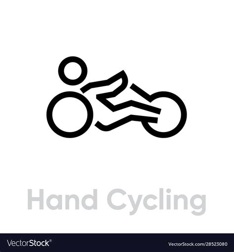 Hand Cycling Activity Icon Royalty Free Vector Image