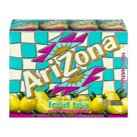Arizona Iced Tea Lemon Flavor Kiste 24 X 680 Ml Usa Tee Drink Shop