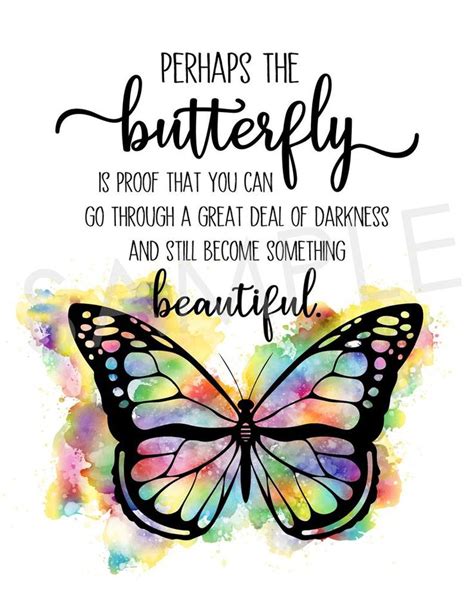 Butterfly Inspirational Printable Wall Decor Butterfly Quote Perhaps