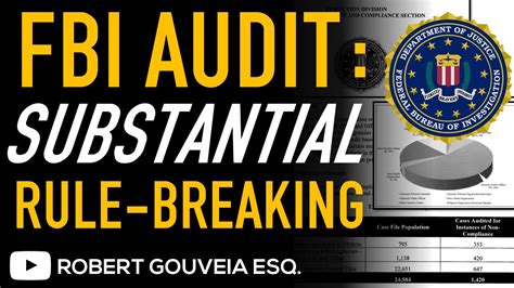 Fbi Audit Reveals Substantial Compliance Errors While Investigating
