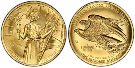 2015 W 100 High Relief 9999 Fine Gold Regular Strike American