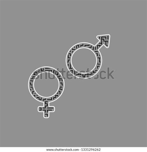 Sex Symbol Sign Vector Black Maze Stock Vector Royalty Free 1331296262 Shutterstock