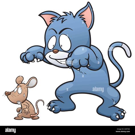Cartoon Vector Illustration De Rat Et Chat Image Vectorielle Stock Alamy