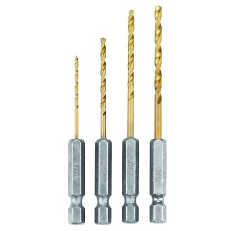 Hex Shank Pilot Drill Bit Set Titanium Power Screwdriver Twist Driver