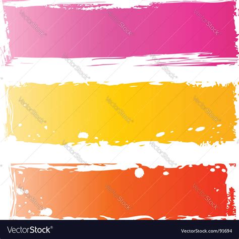 Grunge Banners Multicolored Royalty Free Vector Image