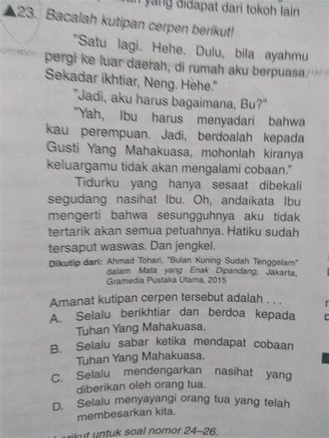 17+ Contoh Soal Amanat Kutipan Cerpen - Kumpulan Contoh Soal