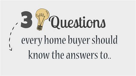 3 questions every home buyer should know the answer to