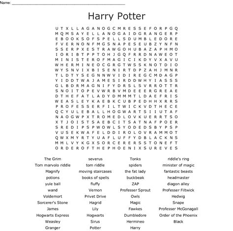 Very Hard Word Searches Printable Mega Harry Potter Word Find By Very