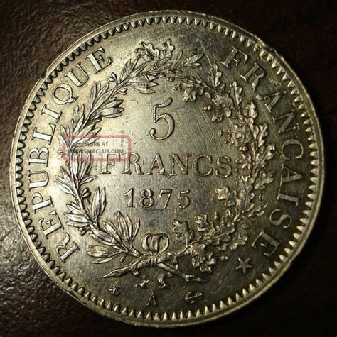 1875 France 5 Francs Hercule A