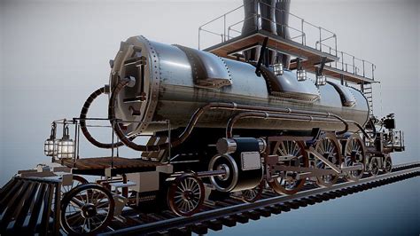 Steampunk Locomotive Animation By Justin Sullivan 3d Model