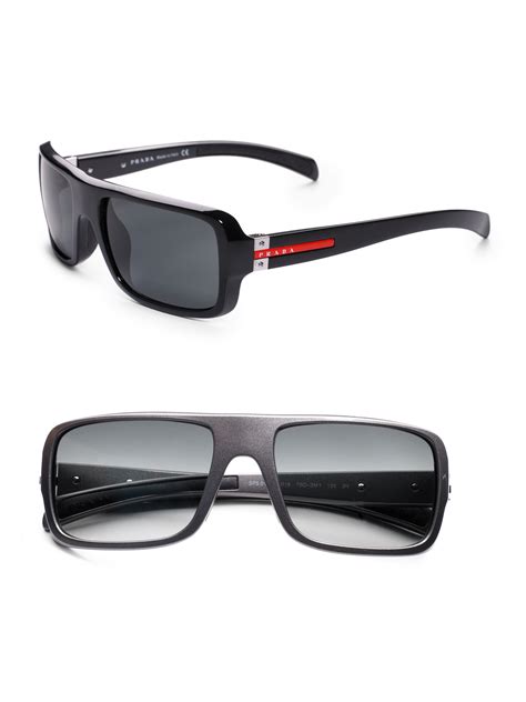 Lyst Prada Square Frame Sunglasses In Black For Men