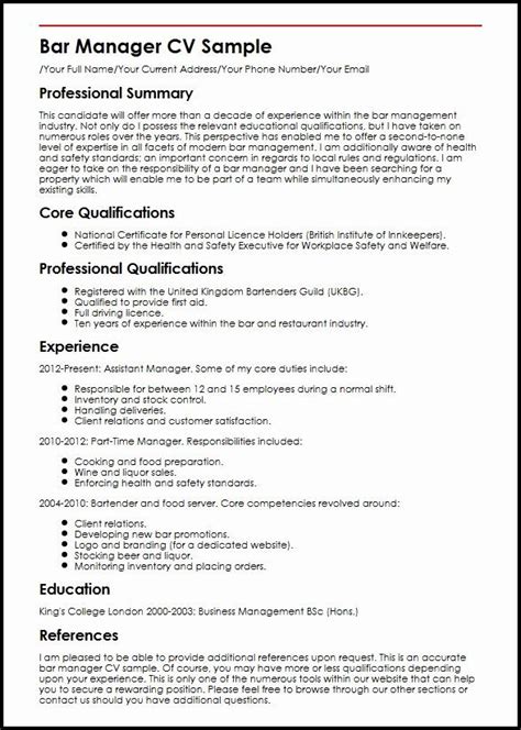 3 administrative assistant professional summaries examples. Bar Manager Job Description Resume Luxury Bar Manager Cv ...