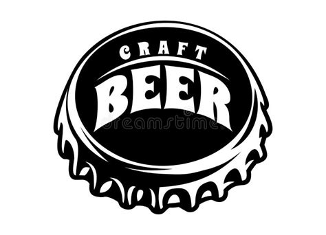 Vector Illustration With Stylized Beer Bottle Cap Stock Vector
