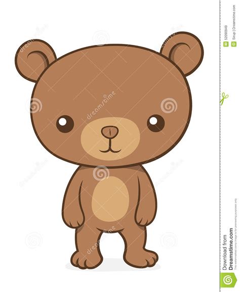 Cute Little Brown Bear Cub Teddy Stock Vector