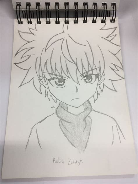Anime Sketch Easy Killua Drawing Ansiedadedefine