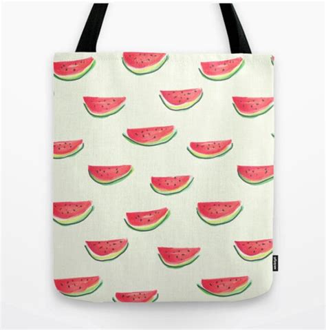 Items Similar To Watermelon Print Tote Bag Cute Trendy Watercolor