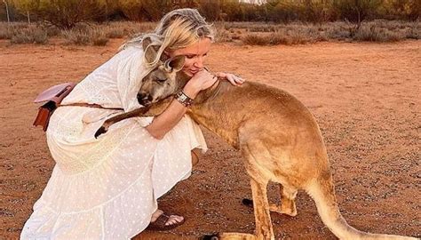 A Grateful And Amiable Kangaroo Wont Stop Hugging The People Who Helped Rescue Her Life