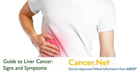 In this article, we explain the symptoms of liver cancer, how it develops, how to treat it, and risk factors that may contribute to experiencing this cancer. Liver Cancer: Symptoms and Signs | Cancer.Net