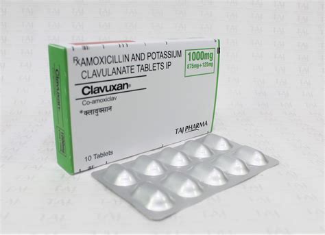 Amoxicillin 875mg Potassium Clavulanate 125mg Tablets Co Amoxiclav 625mg Taj Pharma Latest