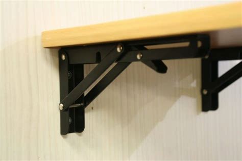 Wall Mounting Tableshelf Folding Brackets Black 200mm Or 300mm