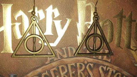 Buy A Custom Harry Potter Inspired Deathly Hallows Earrings In Gold