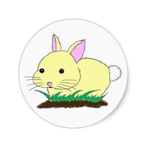 Baby Bunny Rabbit Classic Round Sticker Baby Bunnies
